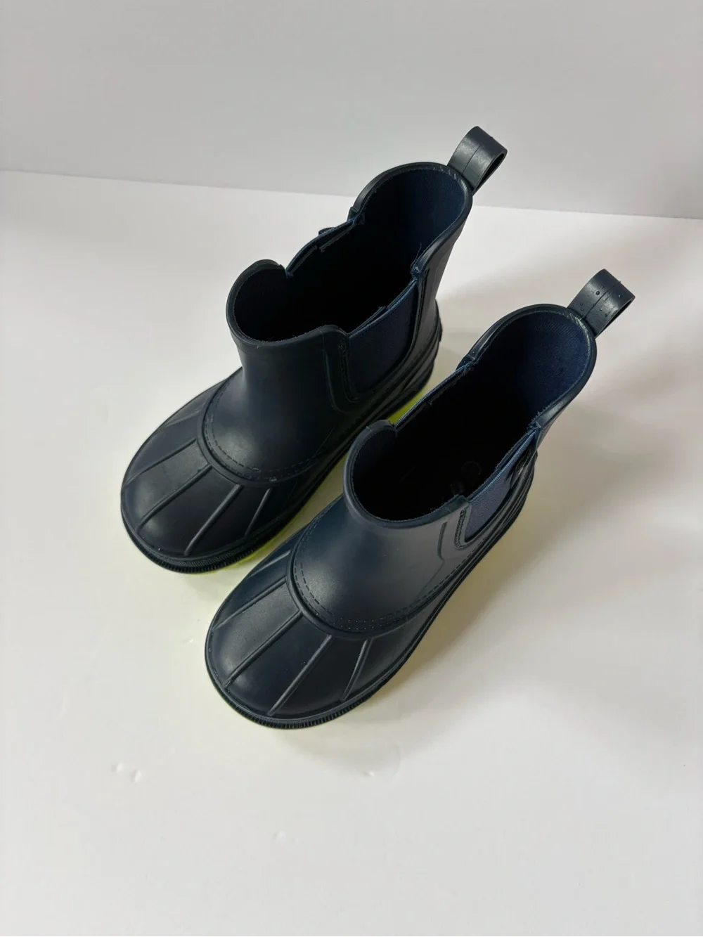 Sperry Toddler Chelsea Rain Boots Blue Lime 8 Rubber Waterproof‎ Slip On